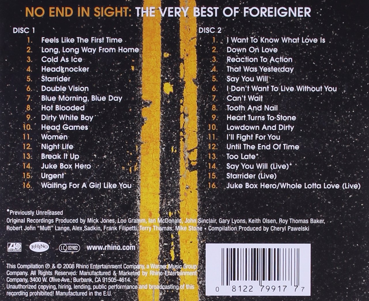 songs by foreigner